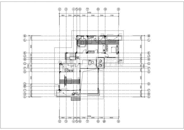 547平米两层框架结构独栋别墅平面给排水设计CAD图纸（含地下室）-图一