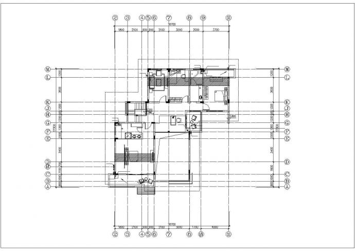547平米两层框架结构独栋别墅平面给排水设计CAD图纸（含地下室）_图1