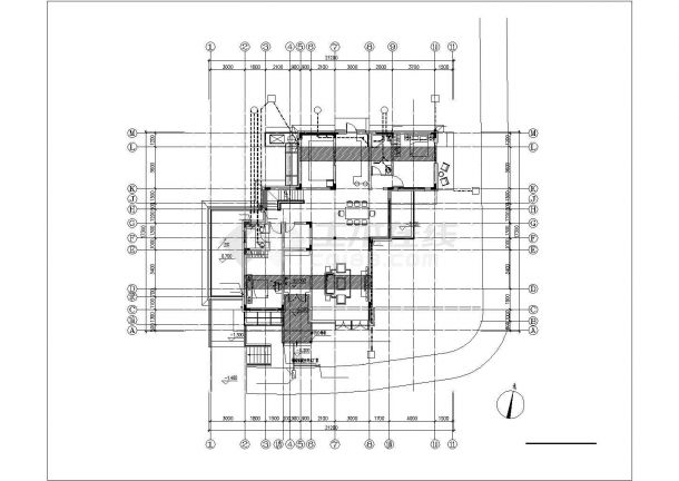 547平米两层框架结构独栋别墅平面给排水设计CAD图纸（含地下室）-图二