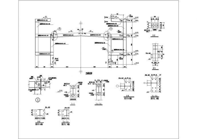 某气楼构造CAD完整节点平面详图_图1