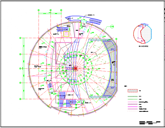 某6498平米展览展馆CAD方案扩初设计图一层夹层平面图_图1