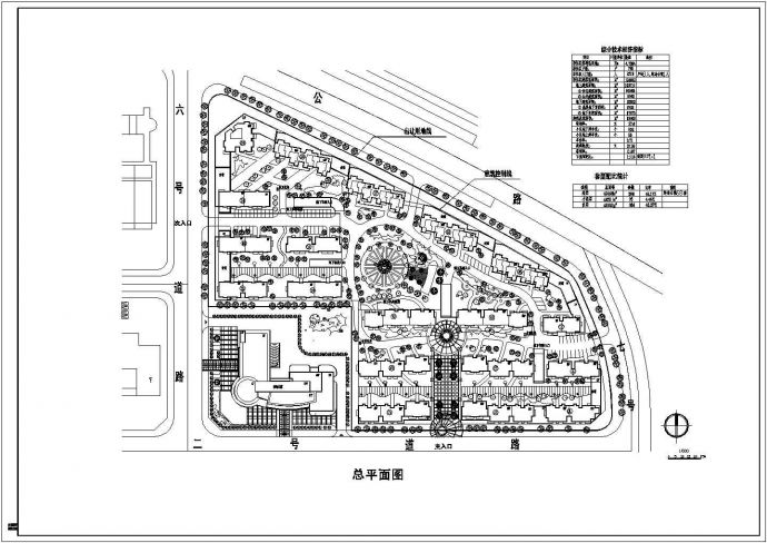 江河小区规划设计施工CAD图_图1