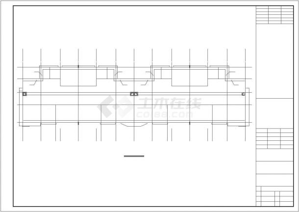 邯郸市某别墅区1400平米3层框架结构四拼式别墅给排水设计CAD图纸-图二