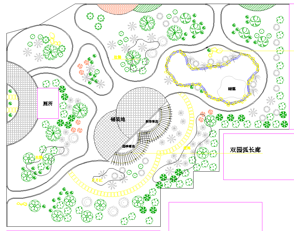 某公园CAD完整节点施工设计全套种植图