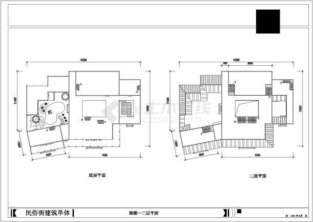 某酒楼CAD详细完整施工设计图纸-图一