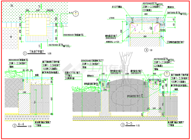 某空中花园CAD设计节点全套工程全套树池-图一