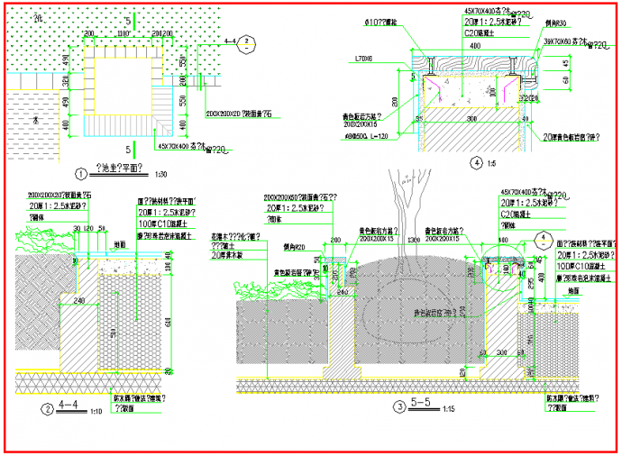 某空中花园CAD设计节点全套工程全套树池_图1