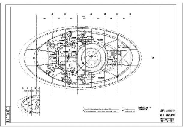 某展览展馆初步CAD构造节点设计方案图桁架内马道平面图-图一