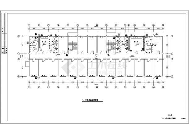 某地区3层2283.26平米公司宿舍给排水施工图（含设计说明）-图一