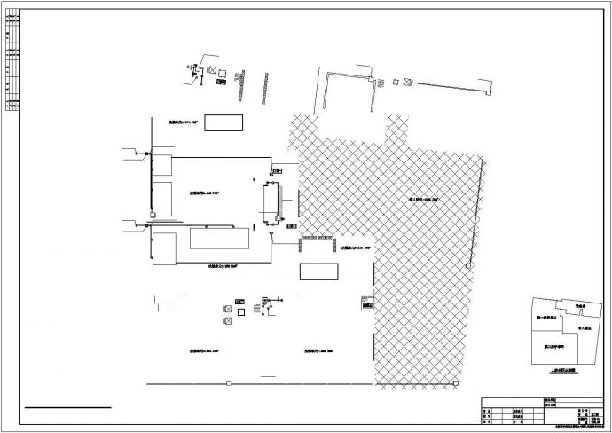 烟台市某商城5200平米地下停车库平面给排水设计CAD图纸_图1