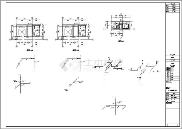 5060平米五层框架结构宿舍楼给排水设计CAD图纸（含架空层）-图二