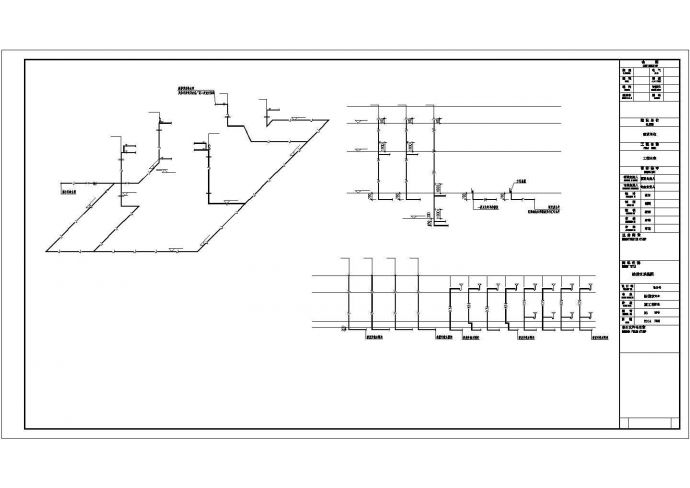 某中学1100平米2层框架结构学生食堂全套给排水设计CAD图纸_图1
