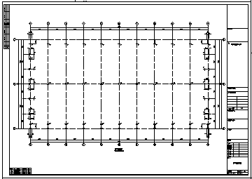 厂房设计_某30米双连跨门式刚架单层封闭式钢结构厂房施工cad图纸-图一