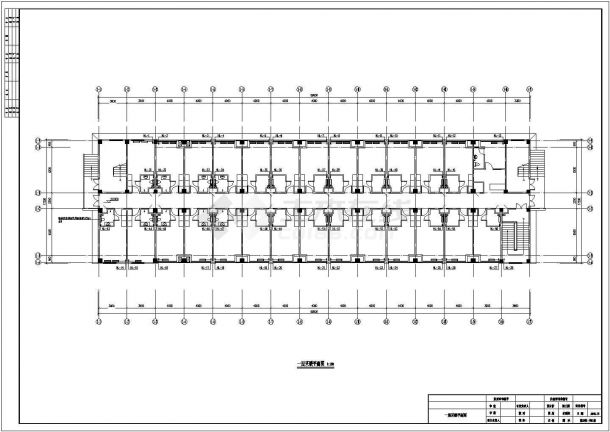 泉州市某工厂6层框架结构职工宿舍楼给排水采暖系统设计CAD图纸-图二