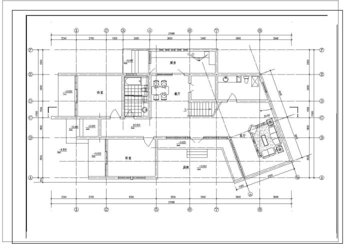 现代风格别墅建筑方案设计图（带效果图）_图1