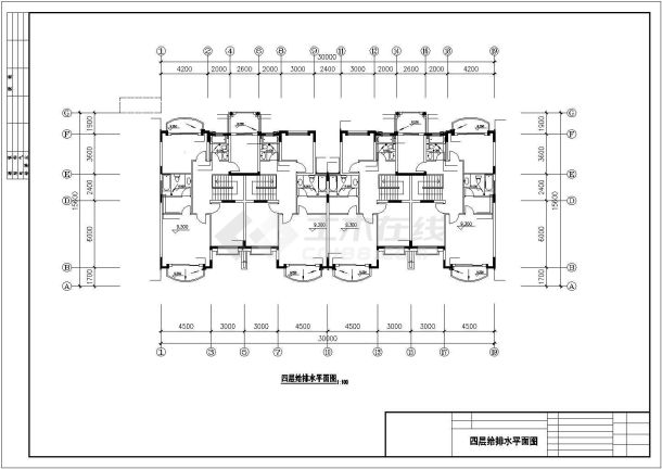 【河北】4层4户联排2户叠拼别墅给排水施工图-图二