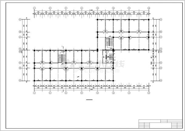5143.67平米六层框架办公楼建筑施工cad图纸-图二