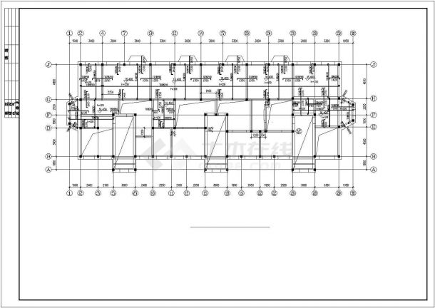 南京市某工厂家属院4层砌体结构住宅楼全套结构设计CAD图纸-图一