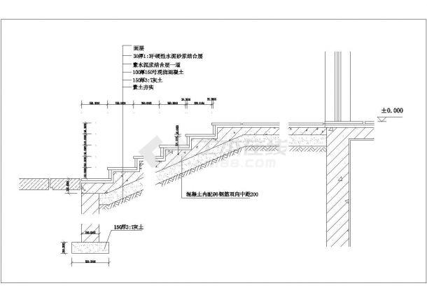 某博物馆台阶CAD设计节点图-图一