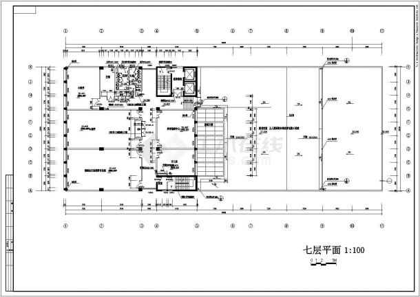 学校设计_某校区教学综合楼施工CAD图-图一