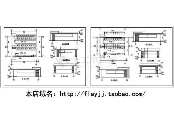 长12米 宽9.5和8.4米 2个1层公厕建筑设计图-图一