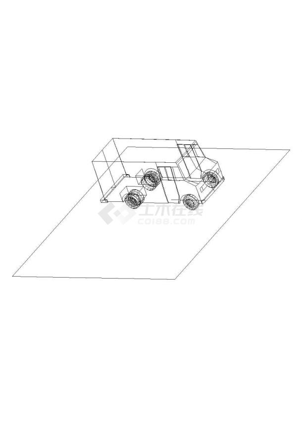 某汽车三维模型CAD大样平面设计图-图一