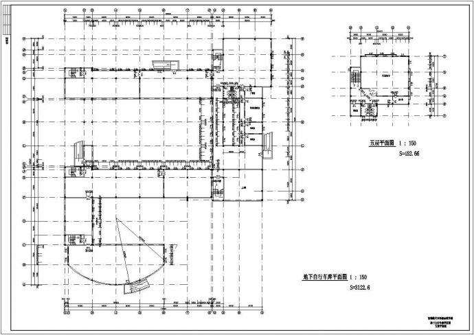 学校设计_四层航天中学综合教学楼建施CAD图_图1