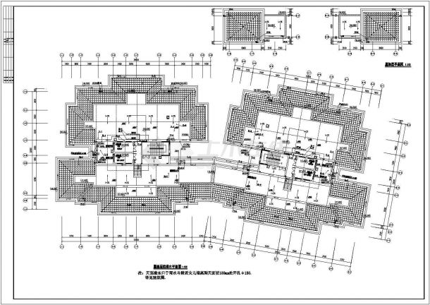 杭州市湖山家园小区14层框架结构住宅楼给排水设计CAD图纸-图一