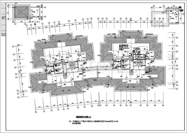 昆山市紫兰苑小区14层框架结构住宅楼给排水设计CAD图纸-图一