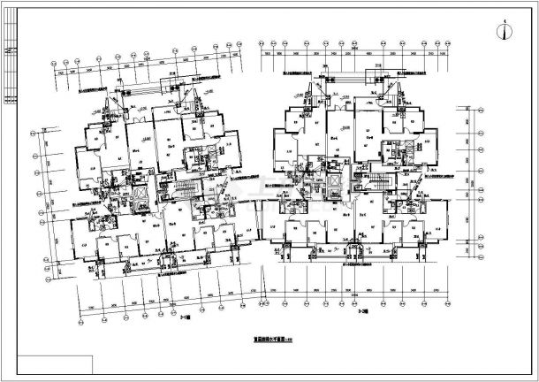 昆山市紫兰苑小区14层框架结构住宅楼给排水设计CAD图纸-图二