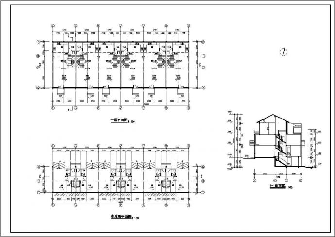 某地多层住宅B建筑施工CAD图纸_图1