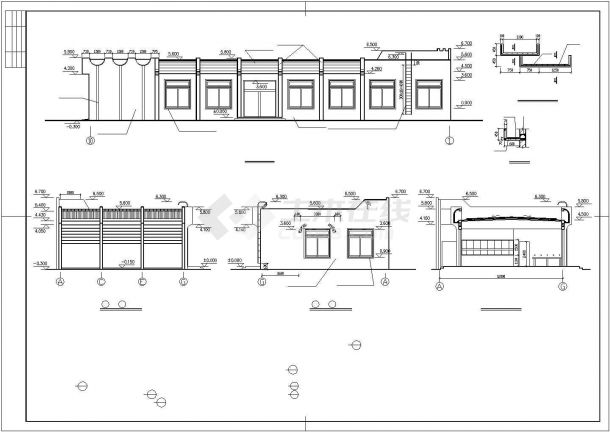 某食堂建筑施工CAD图纸设计方案-图二