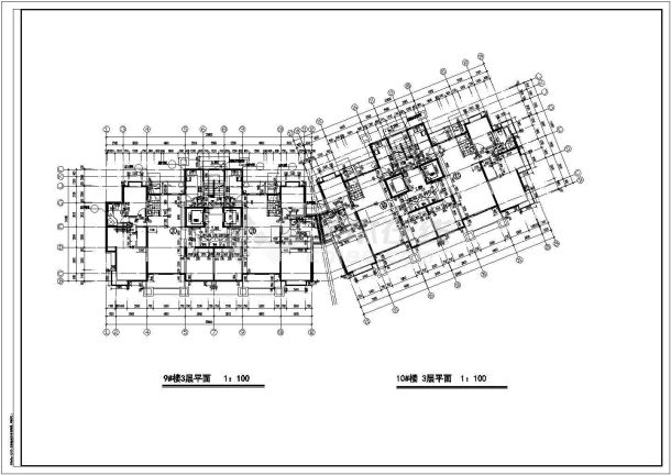 某地多层住宅标准层平面建筑设计图-图二