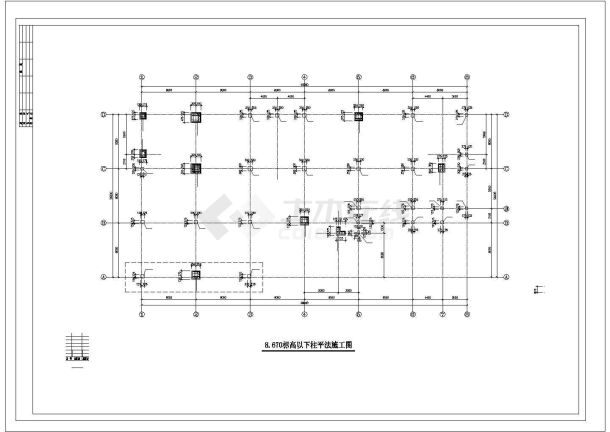 5层框架办公楼建筑结构设计施工图（ 长48米 宽24米 ）-图二