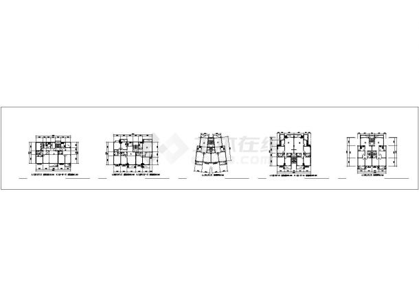 某多层住宅户型设计CAD图（共4张）-图一