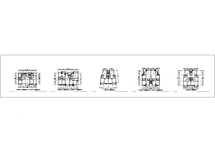 某多层住宅户型设计CAD图（共4张）_图1