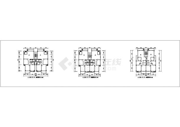 某多层住宅户型设计CAD图（共4张）-图二