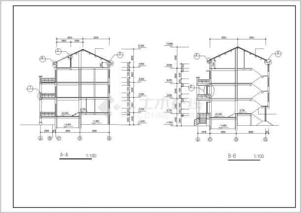 某多层住宅建筑设计方案图（共5张）-图一