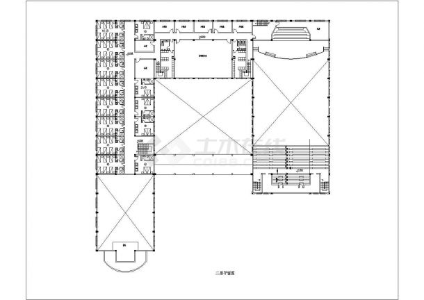某欧式教堂CAD建筑构造设计详细方案图-图二