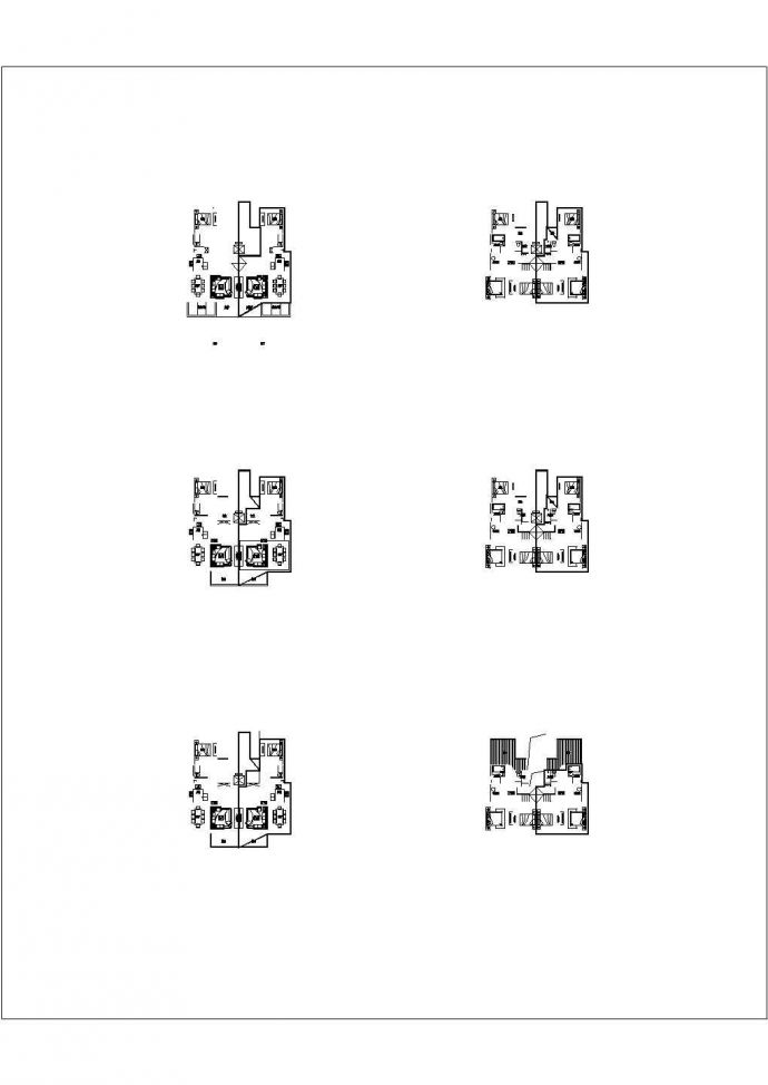 6层叠加复式置换洋房户型图设计_图1