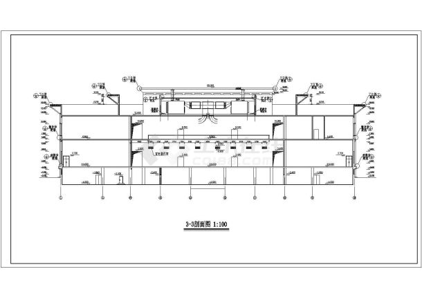 学校设计_大学礼堂建筑施工CAD图-图二