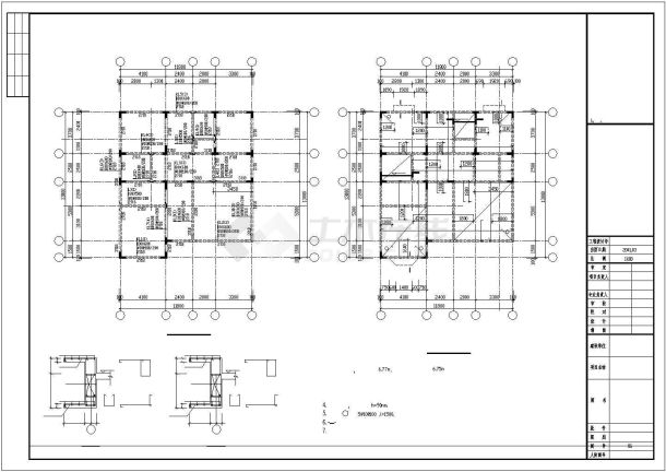 某地区三层别墅建筑结构施工图-图二