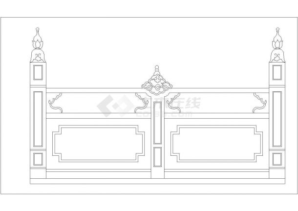 【中式常用】古建栏板大样FH11A016建筑全套cad图，含效果图-图一