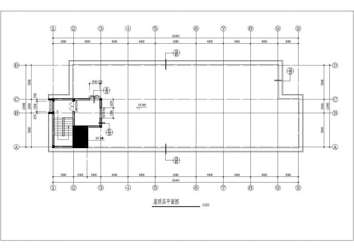 某厂区办公楼建筑设计cad施工图（标注详细，15图）_图1