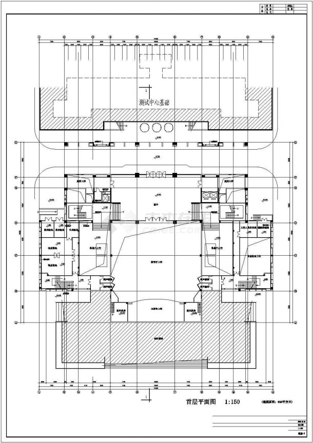 学校设计_某理工大学技术科学楼设计CAD图-图二