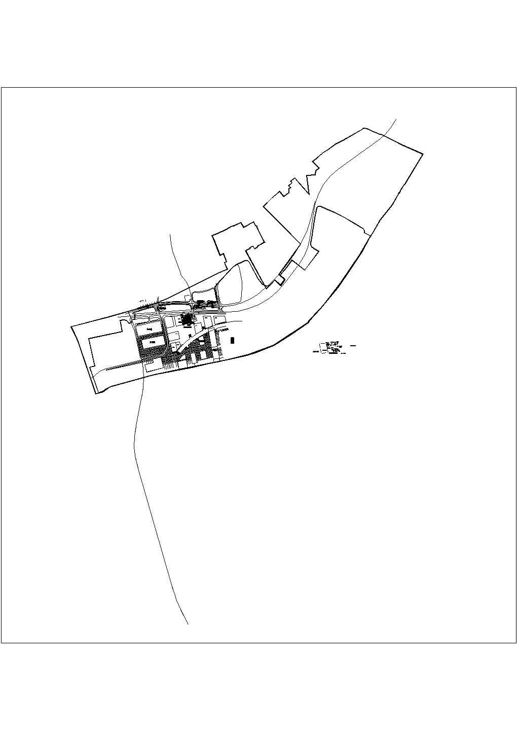 某1894.4平米展览展馆建筑施工图CAD结构施工图总平面图