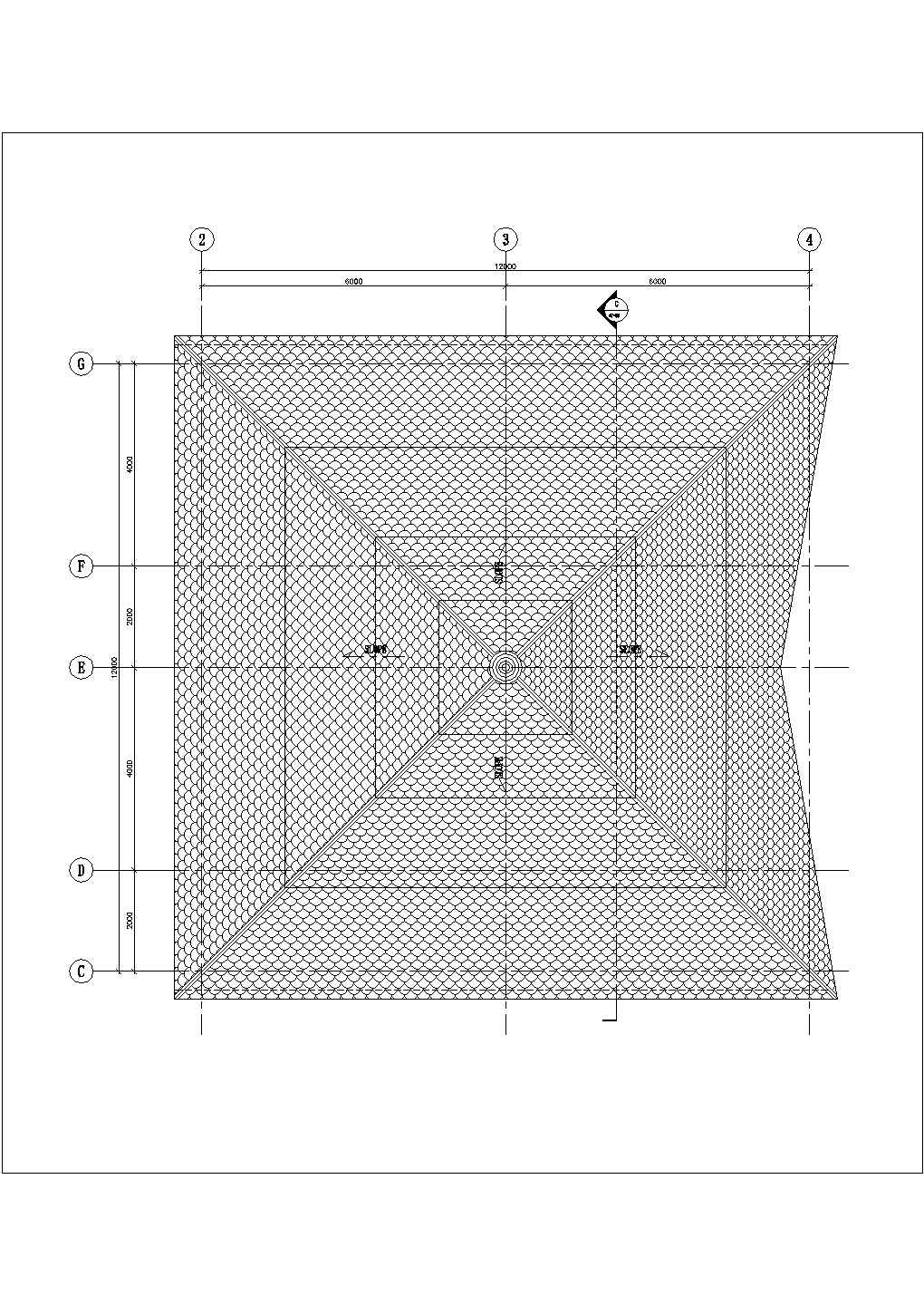 某展览展馆建筑方案CAD节点平面设计图屋面详图