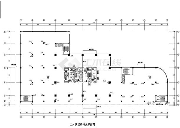 长97.44米宽48.67米-1+26层商住楼给排水施工图（含设计说明 7个CAD）-图一