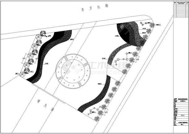 某生肖广场绿化CAD设计完整构造平面图-图一