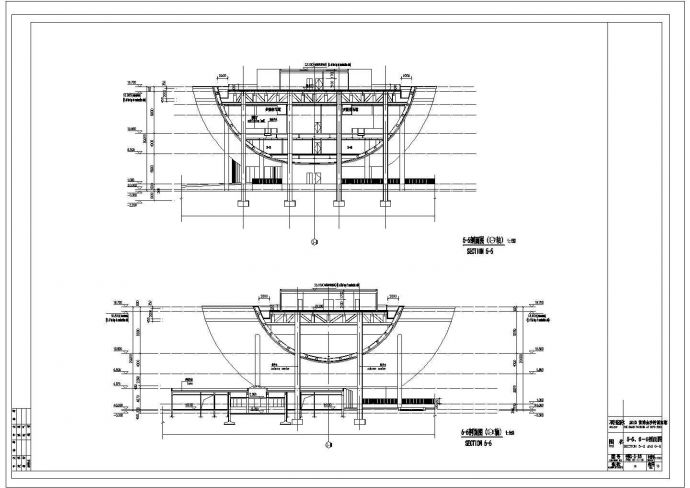 某展览展馆初步CAD构造节点设计方案图剖面图_图1